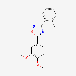 molecular formula C17H16N2O3 B5718605 5-(3,4-dimethoxyphenyl)-3-(2-methylphenyl)-1,2,4-oxadiazole 