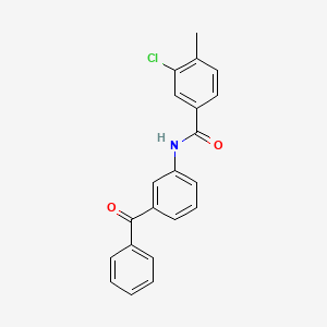 molecular formula C21H16ClNO2 B5718608 N-(3-benzoylphenyl)-3-chloro-4-methylbenzamide 