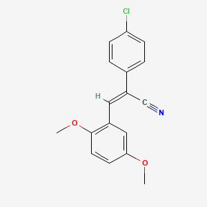 molecular formula C17H14ClNO2 B5718636 2-(4-chlorophenyl)-3-(2,5-dimethoxyphenyl)acrylonitrile 