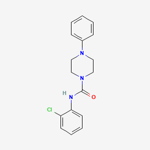 molecular formula C17H18ClN3O B5718655 N-(2-chlorophenyl)-4-phenyl-1-piperazinecarboxamide 