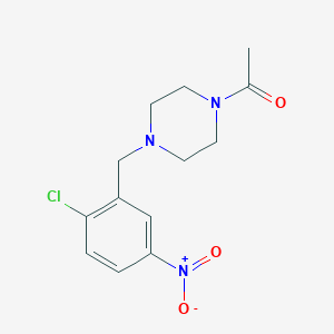 molecular formula C13H16ClN3O3 B5718667 1-acetyl-4-(2-chloro-5-nitrobenzyl)piperazine CAS No. 415925-41-6