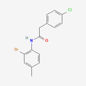 molecular formula C15H13BrClNO B5718668 N-(2-bromo-4-methylphenyl)-2-(4-chlorophenyl)acetamide 