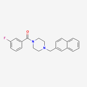molecular formula C22H21FN2O B5718677 1-(3-fluorobenzoyl)-4-(2-naphthylmethyl)piperazine 