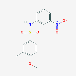 molecular formula C14H14N2O5S B5718689 4-methoxy-3-methyl-N-(3-nitrophenyl)benzenesulfonamide 