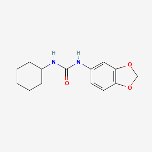 molecular formula C14H18N2O3 B5718694 N-1,3-benzodioxol-5-yl-N'-cyclohexylurea 