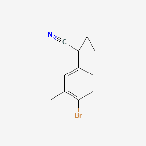 molecular formula C11H10BrN B571871 1-(4-Bromo-3-methylphenyl)cyclopropane-1-carbonitrile CAS No. 1314760-71-8