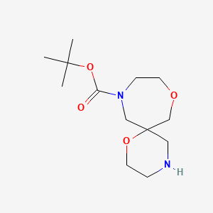 molecular formula C13H24N2O4 B571873 Tert-butyl 1,8-dioxa-4,11-diazaspiro[5.6]dodecane-11-carboxylate CAS No. 1251010-99-7