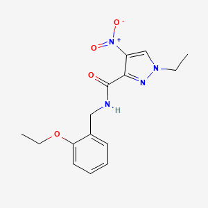 molecular formula C15H18N4O4 B5718732 N-(2-ethoxybenzyl)-1-ethyl-4-nitro-1H-pyrazole-3-carboxamide 