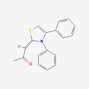 molecular formula C18H15NOS B5718739 1-(3,4-diphenyl-1,3-thiazol-2(3H)-ylidene)acetone 