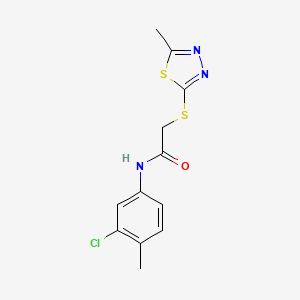 molecular formula C12H12ClN3OS2 B5718747 N-(3-chloro-4-methylphenyl)-2-[(5-methyl-1,3,4-thiadiazol-2-yl)thio]acetamide 