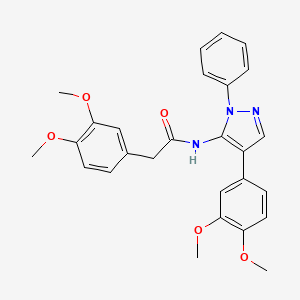 molecular formula C27H27N3O5 B5718757 2-(3,4-dimethoxyphenyl)-N-[4-(3,4-dimethoxyphenyl)-1-phenyl-1H-pyrazol-5-yl]acetamide 