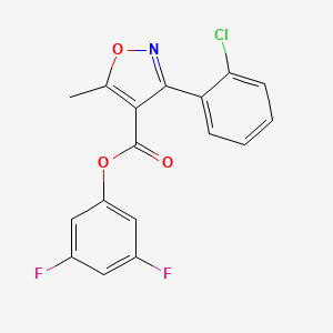 molecular formula C17H10ClF2NO3 B5718765 3,5-difluorophenyl 3-(2-chlorophenyl)-5-methyl-4-isoxazolecarboxylate 