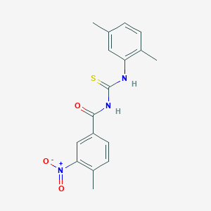 molecular formula C17H17N3O3S B5718774 N-{[(2,5-dimethylphenyl)amino]carbonothioyl}-4-methyl-3-nitrobenzamide 