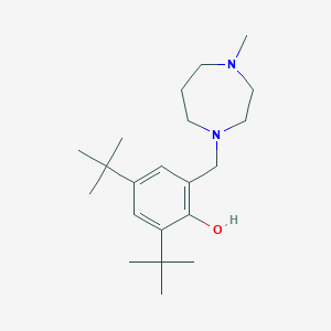 molecular formula C21H36N2O B5718780 2,4-di-tert-butyl-6-[(4-methyl-1,4-diazepan-1-yl)methyl]phenol 
