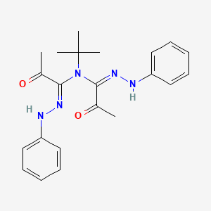 molecular formula C22H27N5O2 B5718781 N-(tert-butyl)-2-oxo-N-(2-oxo-N-phenylpropanehydrazonoyl)-N'-phenylpropanehydrazonamide 