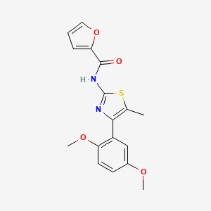molecular formula C17H16N2O4S B5718790 N-[4-(2,5-dimethoxyphenyl)-5-methyl-1,3-thiazol-2-yl]-2-furamide 