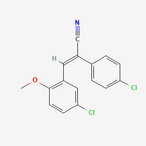 molecular formula C16H11Cl2NO B5718819 3-(5-chloro-2-methoxyphenyl)-2-(4-chlorophenyl)acrylonitrile 