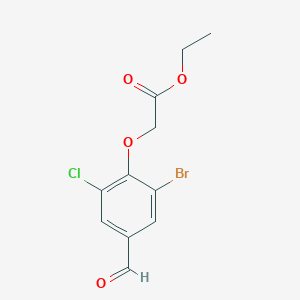 molecular formula C11H10BrClO4 B5718822 ethyl (2-bromo-6-chloro-4-formylphenoxy)acetate 