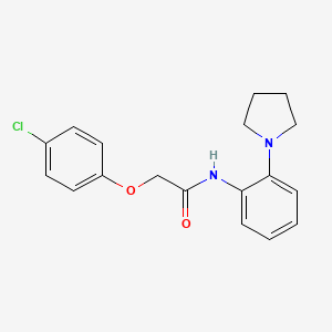 molecular formula C18H19ClN2O2 B5718844 2-(4-chlorophenoxy)-N-[2-(1-pyrrolidinyl)phenyl]acetamide 