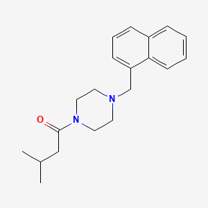 molecular formula C20H26N2O B5718850 1-(3-methylbutanoyl)-4-(1-naphthylmethyl)piperazine 