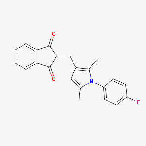 molecular formula C22H16FNO2 B5718883 2-{[1-(4-fluorophenyl)-2,5-dimethyl-1H-pyrrol-3-yl]methylene}-1H-indene-1,3(2H)-dione 