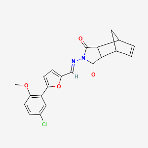 molecular formula C21H17ClN2O4 B5718887 4-({[5-(5-chloro-2-methoxyphenyl)-2-furyl]methylene}amino)-4-azatricyclo[5.2.1.0~2,6~]dec-8-ene-3,5-dione 