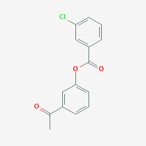 molecular formula C15H11ClO3 B5718891 3-acetylphenyl 3-chlorobenzoate 