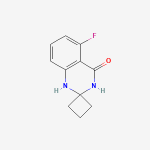 molecular formula C11H11FN2O B571890 5'-Fluoro-1'H-spiro[cyclobutane-1,2'-quinazolin]-4'(3'H)-one CAS No. 1272756-02-1