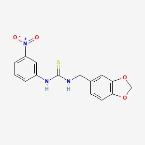molecular formula C15H13N3O4S B5718926 N-(1,3-benzodioxol-5-ylmethyl)-N'-(3-nitrophenyl)thiourea 