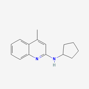 molecular formula C15H18N2 B5718929 N-cyclopentyl-4-methyl-2-quinolinamine 