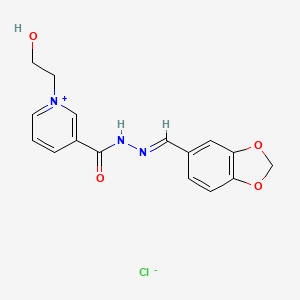 3-{[2-(1,3-benzodioxol-5-ylmethylene)hydrazino]carbonyl}-1-(2-hydroxyethyl)pyridinium chloride