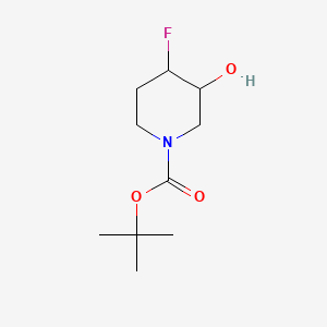 molecular formula C10H18FNO3 B571896 叔丁基-4-氟-3-羟基哌啶-1-羧酸酯 CAS No. 1260772-97-1