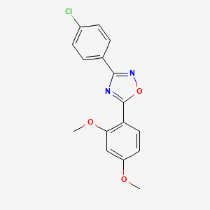 molecular formula C16H13ClN2O3 B5718966 3-(4-chlorophenyl)-5-(2,4-dimethoxyphenyl)-1,2,4-oxadiazole 