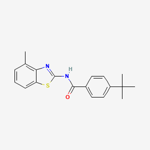 molecular formula C19H20N2OS B5718978 4-tert-butyl-N-(4-methyl-1,3-benzothiazol-2-yl)benzamide 