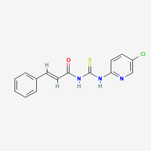 molecular formula C15H12ClN3OS B5718979 N-{[(5-chloro-2-pyridinyl)amino]carbonothioyl}-3-phenylacrylamide 