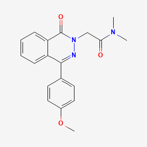 molecular formula C19H19N3O3 B5718987 2-[4-(4-methoxyphenyl)-1-oxo-2(1H)-phthalazinyl]-N,N-dimethylacetamide 