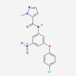 N-[3-(4-chlorophenoxy)-5-nitrophenyl]-1-methyl-1H-pyrazole-5-carboxamide