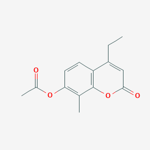 molecular formula C14H14O4 B5719013 4-ethyl-8-methyl-2-oxo-2H-chromen-7-yl acetate 