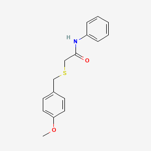molecular formula C16H17NO2S B5719033 2-[(4-methoxybenzyl)thio]-N-phenylacetamide 