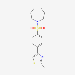 molecular formula C16H20N2O2S2 B5719036 1-{[4-(2-methyl-1,3-thiazol-4-yl)phenyl]sulfonyl}azepane 