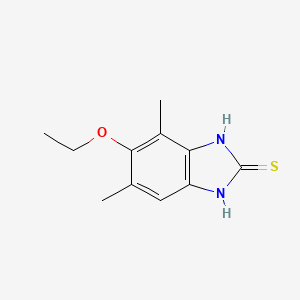 molecular formula C11H14N2OS B5719039 6-ethoxy-5,7-dimethyl-1H-benzimidazole-2-thiol 