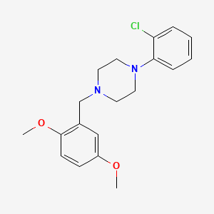 molecular formula C19H23ClN2O2 B5719053 1-(2-chlorophenyl)-4-(2,5-dimethoxybenzyl)piperazine 