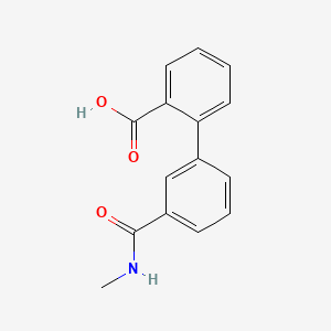 molecular formula C15H13NO3 B571906 2-[3-(N-甲基氨基羰基)苯基]苯甲酸 CAS No. 1261941-21-2