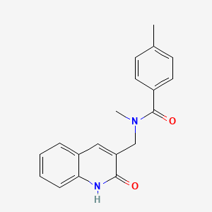 molecular formula C19H18N2O2 B5719064 N-[(2-hydroxy-3-quinolinyl)methyl]-N,4-dimethylbenzamide 