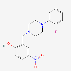 molecular formula C17H18FN3O3 B5719066 2-{[4-(2-fluorophenyl)-1-piperazinyl]methyl}-4-nitrophenol 