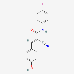 molecular formula C16H11FN2O2 B5719071 2-cyano-N-(4-fluorophenyl)-3-(4-hydroxyphenyl)acrylamide 