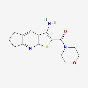 molecular formula C15H17N3O2S B5719084 2-(4-morpholinylcarbonyl)-6,7-dihydro-5H-cyclopenta[b]thieno[3,2-e]pyridin-3-amine 