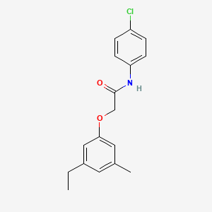 molecular formula C17H18ClNO2 B5719101 N-(4-chlorophenyl)-2-(3-ethyl-5-methylphenoxy)acetamide 