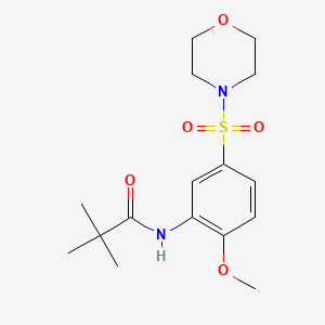 N-[2-methoxy-5-(4-morpholinylsulfonyl)phenyl]-2,2-dimethylpropanamide