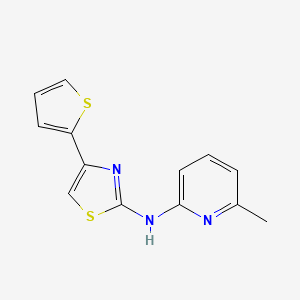 molecular formula C13H11N3S2 B5719119 6-methyl-N-[4-(2-thienyl)-1,3-thiazol-2-yl]-2-pyridinamine 